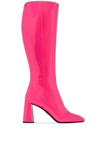 Prada Knee-High Mid-Heel Boots | Farfetch.com