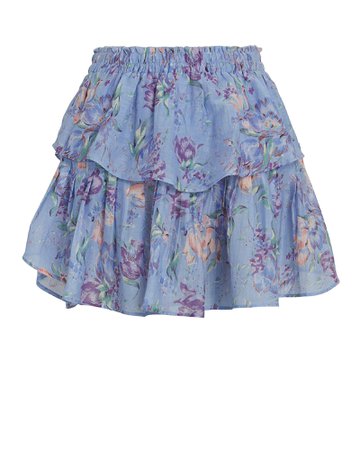 LoveShackFancy Floral Ruffle Mini Skirt | INTERMIX®