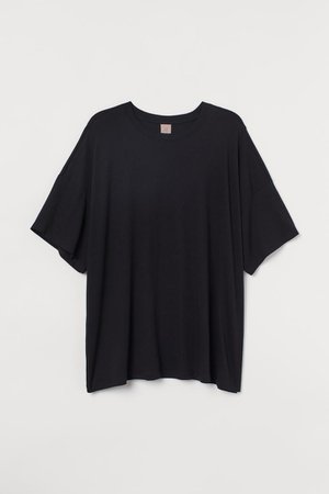 H&M+ Modal-blend T-shirt - Black - Ladies | H&M CA