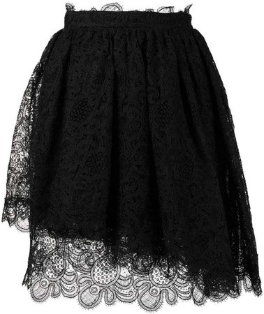 lace detail short skirt
