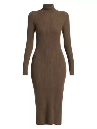Shop Reformation Robin Cashmere Turtleneck Midi-Dress | Saks Fifth Avenue