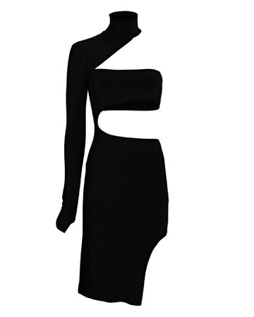 Norma Kamali Shane Cut-Out Dress In Black | INTERMIX®