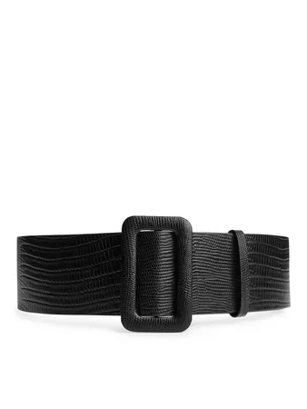 Leather Waist Belt - Black - Bags & accessories - ARKET SE