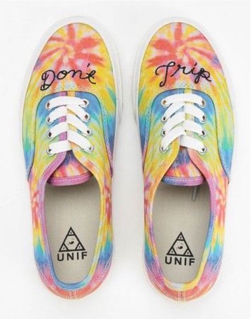 unif don’t trip tie dye sneakers