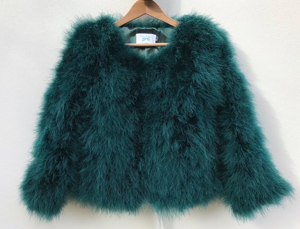 green feather jacket - Google Search
