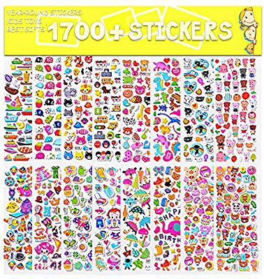 Amazon.com: 1700+ Stickers for Kids,Reward Stickers Variety Pack,3D Puffy Stickers,Scrapbooking,Bullet Journals,Stickers for Adult,32 xDesign Styles Including 3D Heart,Face,Star,Fish...Christmas Festival Supplier: Toys & Games