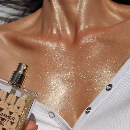 50Ml Goud Glow Shimmer Body Olie Vloeibare Illuminator Gezicht Markeerstift Crème Glitter Skin Foundation Primer Hoogtepunt Romige Make Up|Body Glitter| - AliExpress