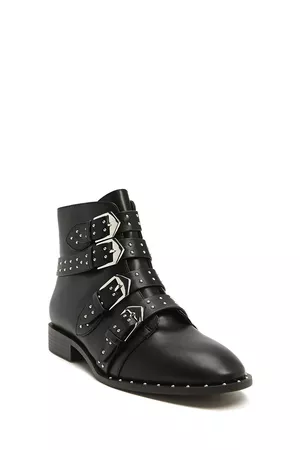 Studded Faux Leather Booties | Forever 21