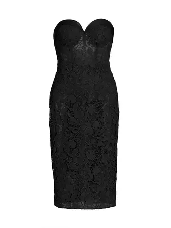 Shop Reem Acra Lace & Tulle Cocktail Dress | Saks Fifth Avenue