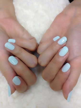 (43) Pinterest - 18 Ice Blue Nails - Simple goes a long way with this light blue shade. | Nails