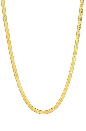 14k Gold Herringbone Chain Necklace | Etsy