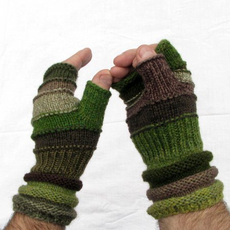 Green Men fingerless gloves Outlander Inspired accessories | Etsy