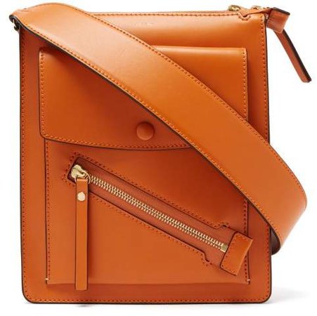 Mortimer Leather Shoulder Bag - Womens - Orange