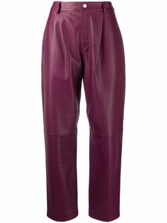 RED Valentino cropped leather trousers - FARFETCH