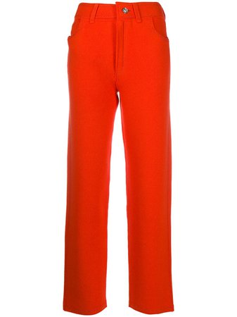 Barrie high-rise cropped boyfriend trousers