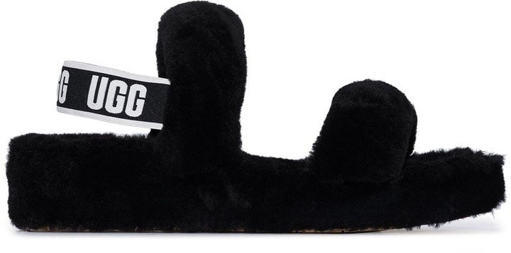 Oh Yeah shearling slides