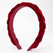 claire’s red braid headband