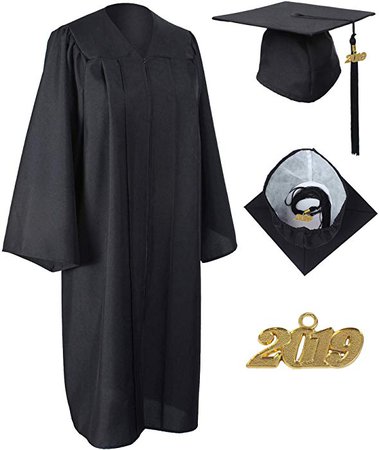 GraduationService Matte Gown Cap Tassel 2017+2018 Unisex at Amazon Men’s Clothing store: