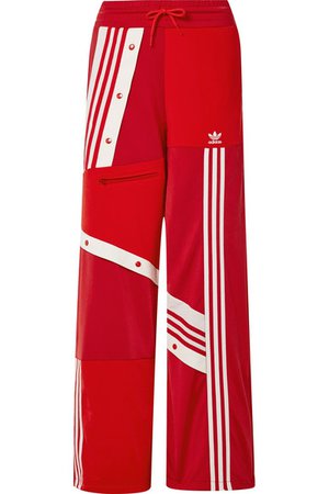 adidas Originals | + Daniëlle Cathari snap-embellished patchwork jersey track pants | NET-A-PORTER.COM