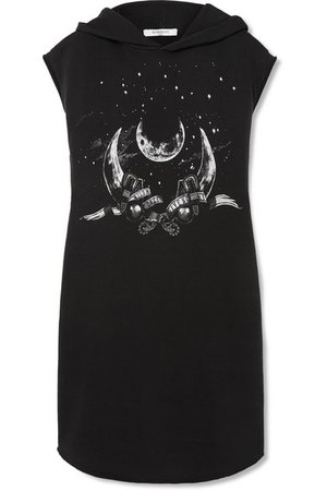 Givenchy | Taurus hooded printed cotton-jersey mini dress | NET-A-PORTER.COM