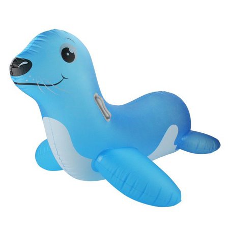 Pool Central 46" Inflatable Blue Sea Lion Swimming Pool Float With Handles : Target