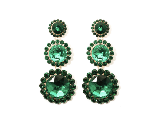 green earrings green accessories from micas