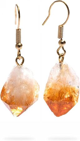 Amazon.com: AYANA Handmade Citrine Crystal Earrings | Gold Plated, Enhances Creativity | Sacral Chakra | Ethically Sourced Gemstone : Health & Household