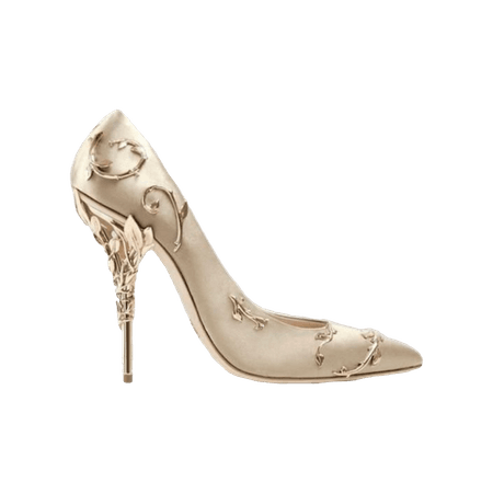 gold flower heel