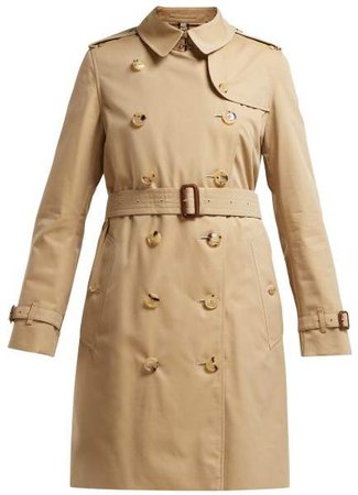 Kensington Cotton Gabardine Trench Coat - Womens - Beige