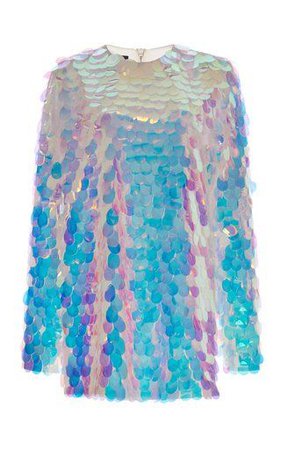 balmain iridescent dress