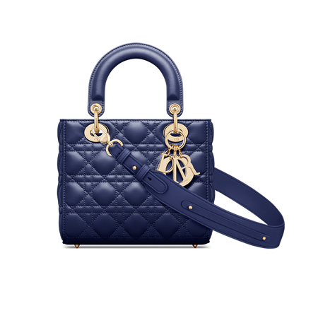 Small Lady Dior My ABCDior Bag Royal Blue Cannage Lambskin | DIOR