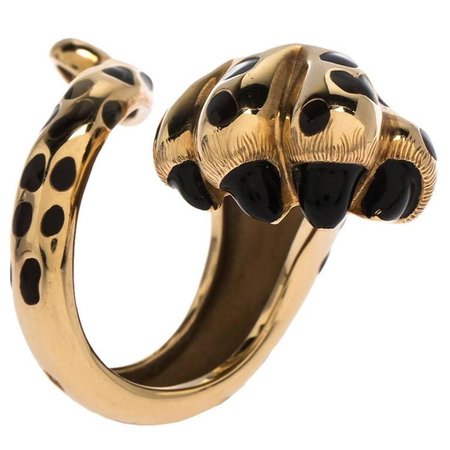 Dior Mitza Panther Paw & Tail 18k Gold Ring