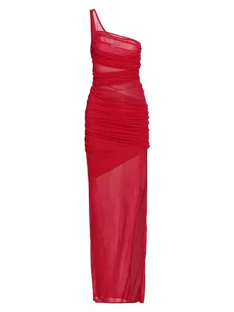 Shop Gauge81 Moni One-Shoulder Ruched Gown | Saks Fifth Avenue