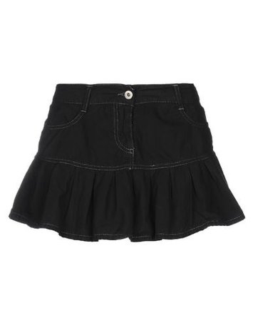 baby black mini jean skirt