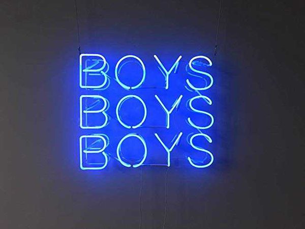 boys 3x neon sign