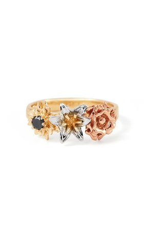 Posy Flora 14k Gold Diamond Ring By Bernard James | Moda Operandi