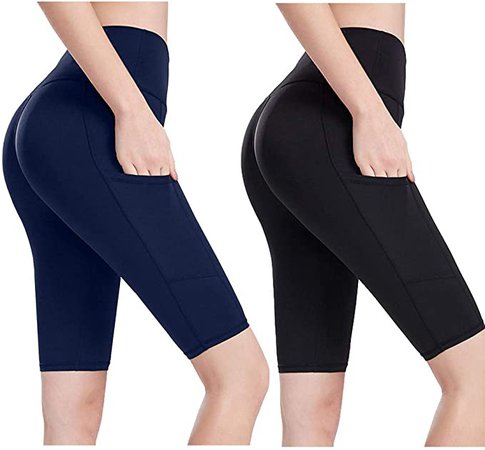 Amazon.com: Workout Shorts for Women - High Waisted Gym Running Bike Athletic Spandex 3 Pack Yoga Pants Hot Pockets Women's Legging (3 Pack Black,Navy Blue,Grey, X-Large): Clothing