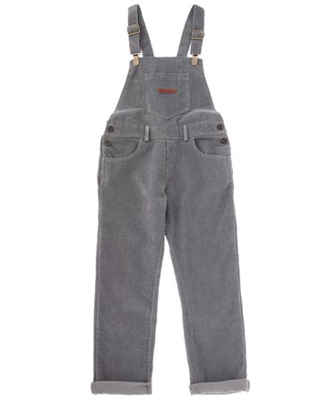Corduroy dungaree with front pockets and clip-on braces - Tocoto Vintage