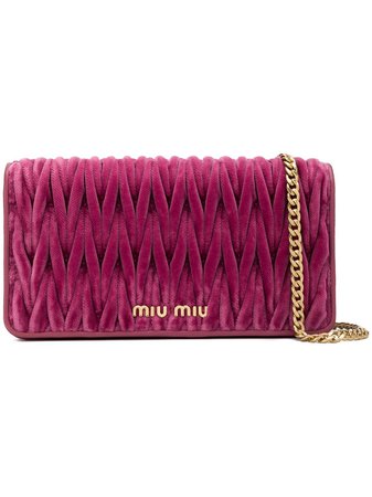 Miu Miuquilted wallet on chain quilted wallet on chain £625 - Fast Global Shipping, Free Returns