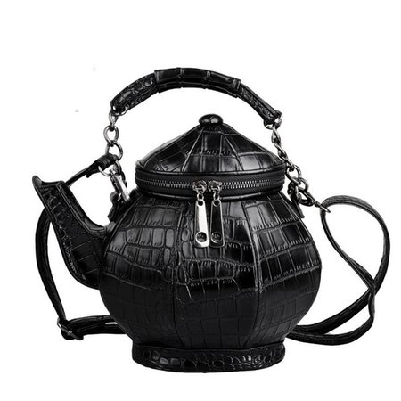 Women's Gothic Teapot Kettle Shape PU Leather Steampunk Bag Cross-body Bag 3D Single-shoulder Messenger Bag Female Handbag | Wish