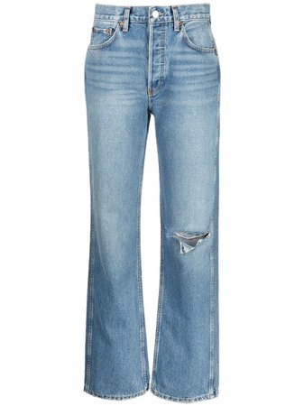 RE/DONE 90s Ripped wide-leg Jeans - Farfetch