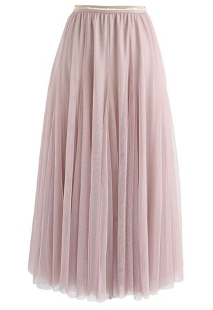 My Secret Garden Tulle Maxi Skirt in Pink - Retro, Indie and Unique Fashion