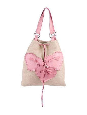 Yves Saint Laurent Heart Motif Leather-Trimmed Bag - Handbags - YVE94696 | The RealReal