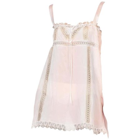 1920s Silk and Lace Cami Slip For Sale at 1stdibs
