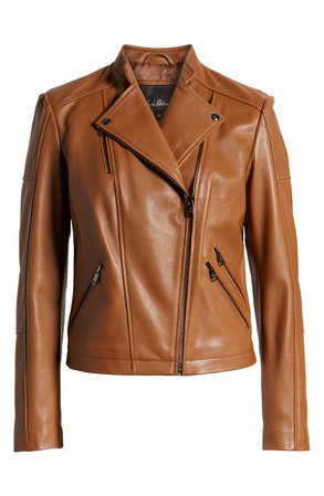 Sam Edelman Lambskin Leather Moto Jacket | Nordstrom