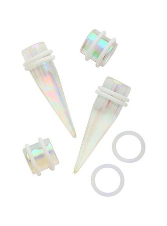Pastel Rainbow Taper & Plug 4 Pack