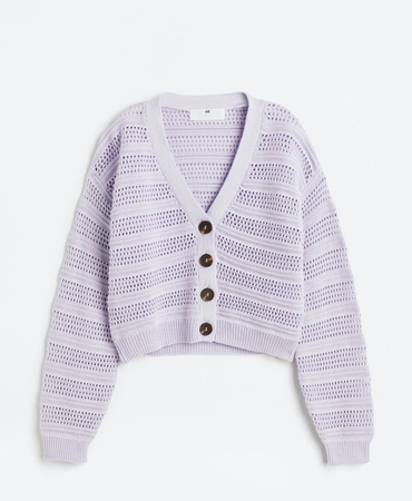 purple crop purple cardigan sweater