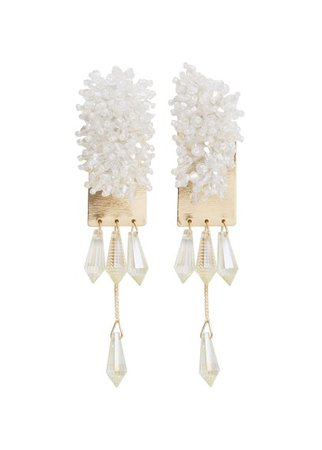 MANGO Crystal beads earrings