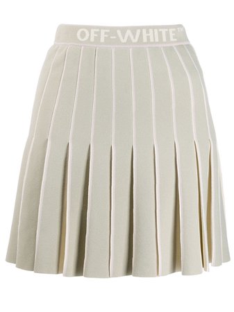 Off-White Pleated Mini Skirt | Farfetch.com