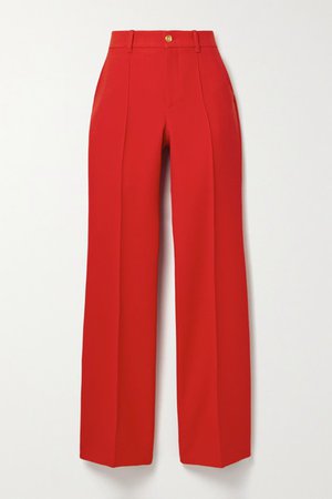 Gucci | Silk and wool-blend wide-leg pants | NET-A-PORTER.COM
